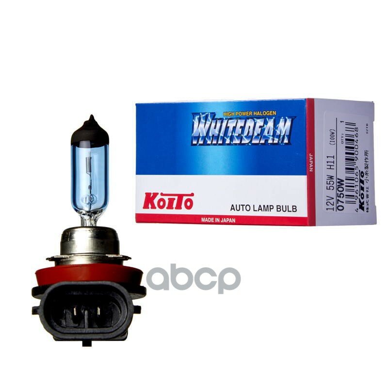 Автолампа Koito 0750W H11 12V 55W Pgj19-2 Whitebeam (К1/10) KOITO арт. 0750W