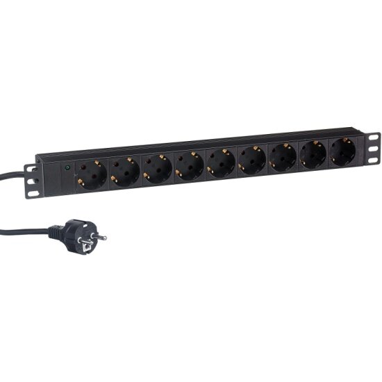 Блок розеток Exegate ServerPro PDU-19H902 9шт, 1U, 19", 1.8 м