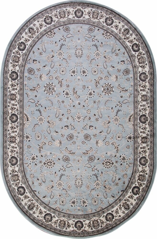 Ковер d251 - L.BLUE-BROWN - Овал - коллекция VALENCIA DELUXE 2.50x3.50 - фотография № 1