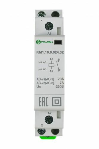 Контактор модульный Релеон 1НО контакт 32А (~/= 24В AC/DC), KM110002432