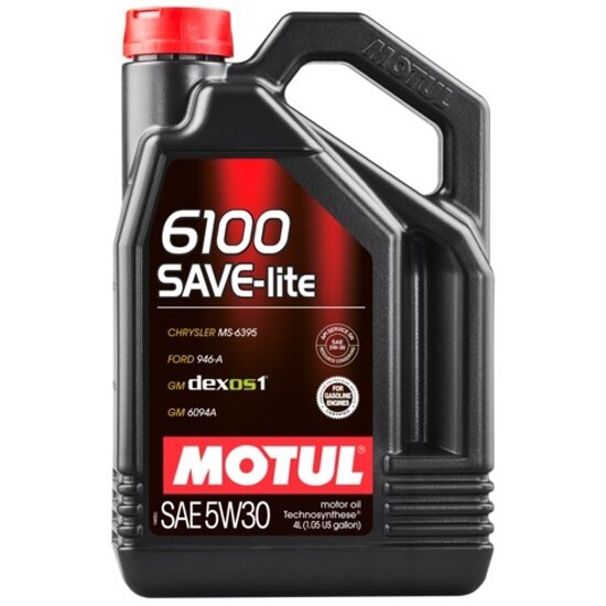 Моторное масло MOTUL 6100 SAVE-LITE 5W-30 полусинтетическое 4 л