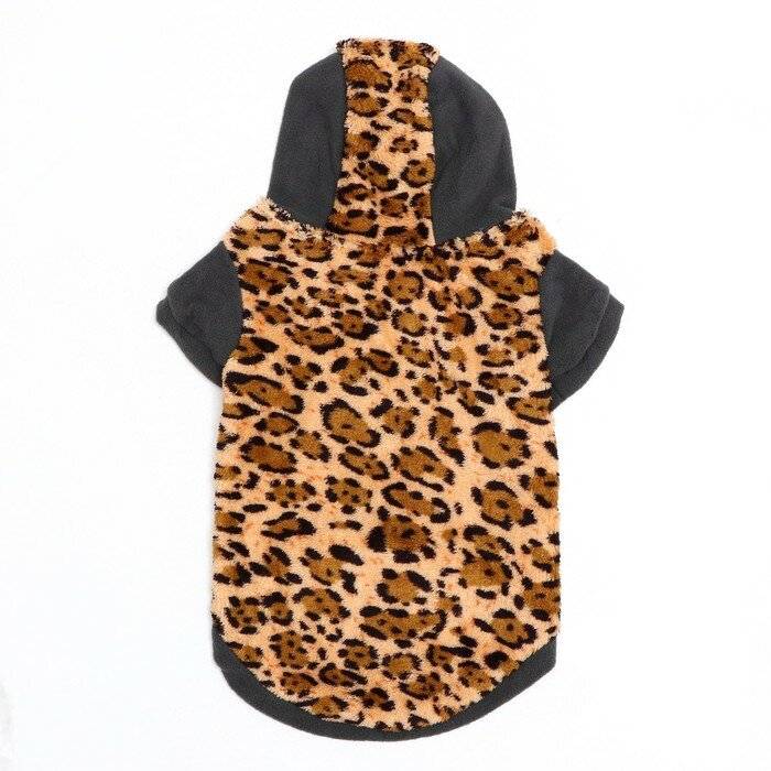 Толстовка с капюшоном "Леопард", размер XL (ДС 36, ОШ 42, ОШ 48 см) - фотография № 8