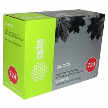 Cactus Cartridge 724 Картридж CS-C724 Black для Canon LBP 6480 6750 6480x 6750dn 6000 стр.