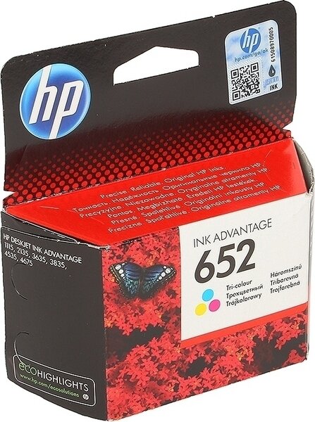 Картридж HP F6V24AE 652 для HP Dj1115/2135/3635/3636, 200стр.