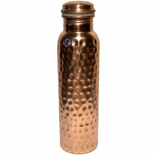 фото Медная бутылка для воды с рельефом , 1000 мл