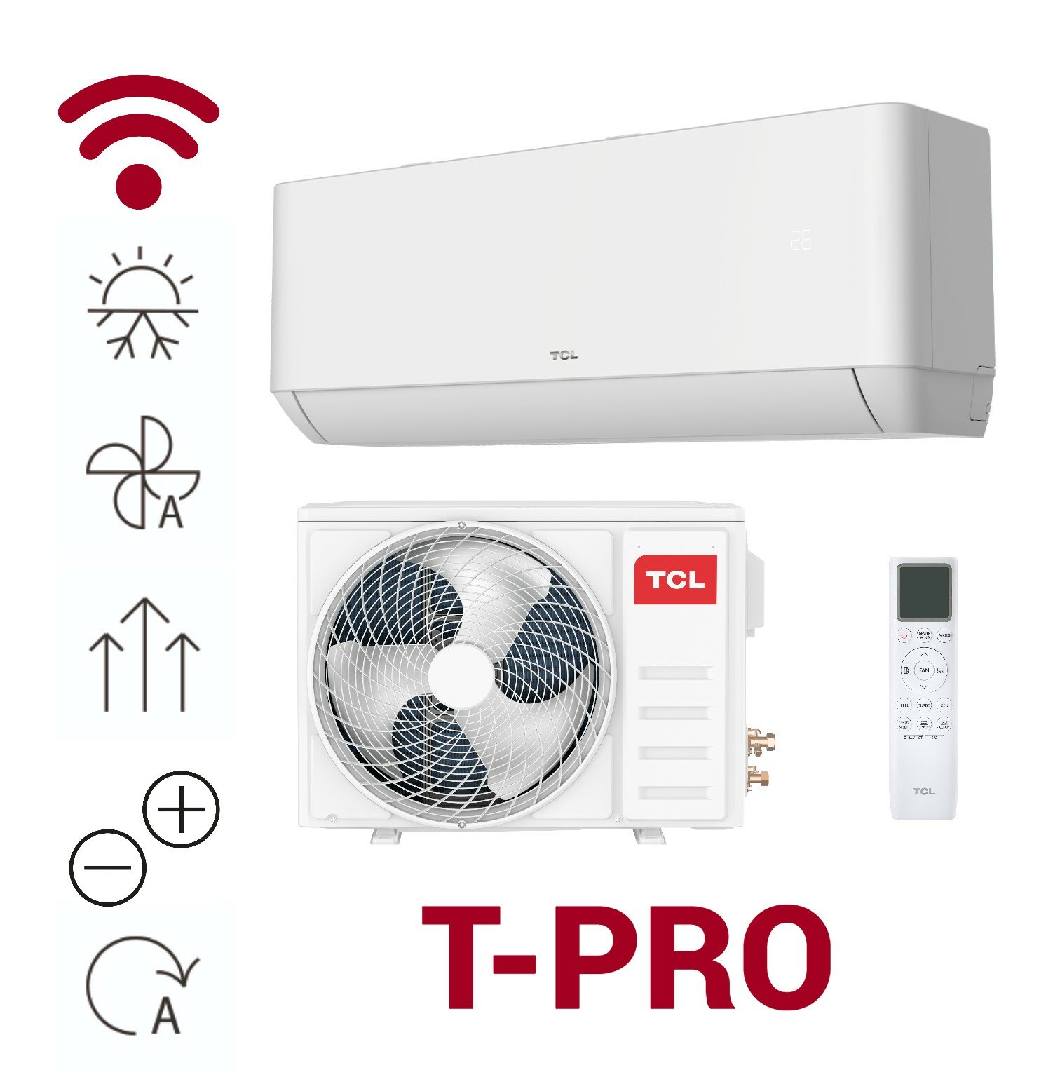 Кондиционер Сплит система с WiFi управлением, ТСL TPRO TAC-TP24ONF/R (комплект)