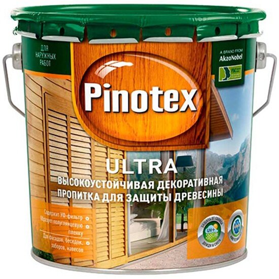 Пропитка PINOTEX ULTRA полуглянцевая белая 2,7 л.