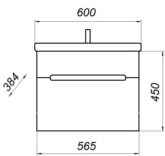 Тумба под раковину "Я мебель" Сиэтл 60 DB1 белый, (Фостер 60), 56.5х38.4х45 см. - фотография № 3