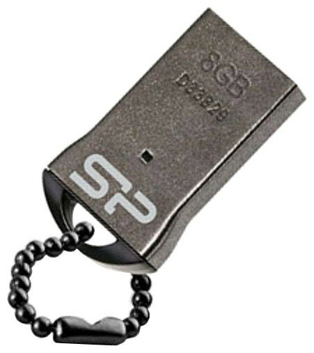 Флешка Silicon Power 8Gb Touch T01 SP008GBUF2T01V1K USB2.0 черный/серебристый SP008GBUF2T01V1K