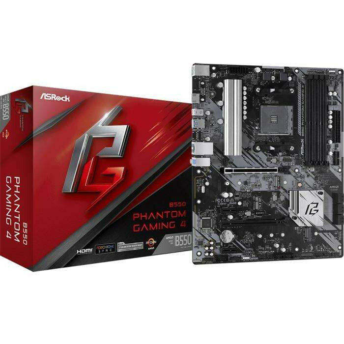 Материнская плата ASROCK B550 PHANTOM GAMING 4, AM4, B550, 4*DDR4, HDMI, 6xSATA3 6.0 (RAID), M.2 Socket, 6xUSB 3.2, ATX; 90-MXBCY0-A0UAYZ