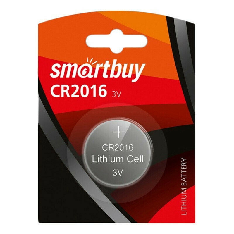 Батарейка Батарейка Smartbuy CR2016 1шт/бл (SBBL-2016-1B) 5 блистеров