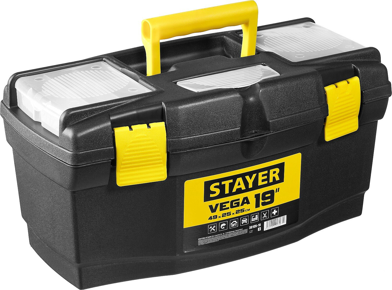 STAYER Ящик для инструмента "VEGA-19" пластиковый, STAYER 38105-18