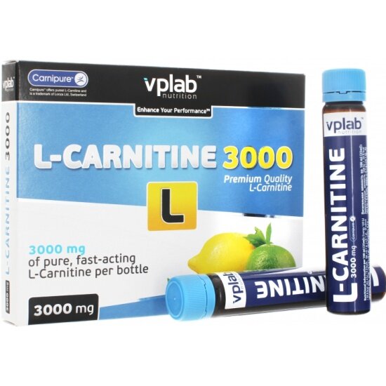 Карнитин VP LABORATORY L-Сarnitine Liquid 3000мg NEW / Citrus / 7ампул x 25мл