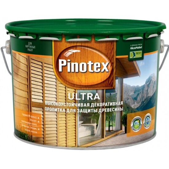 Пропитка PINOTEX ULTRA полуглянцевая тик 9 л.