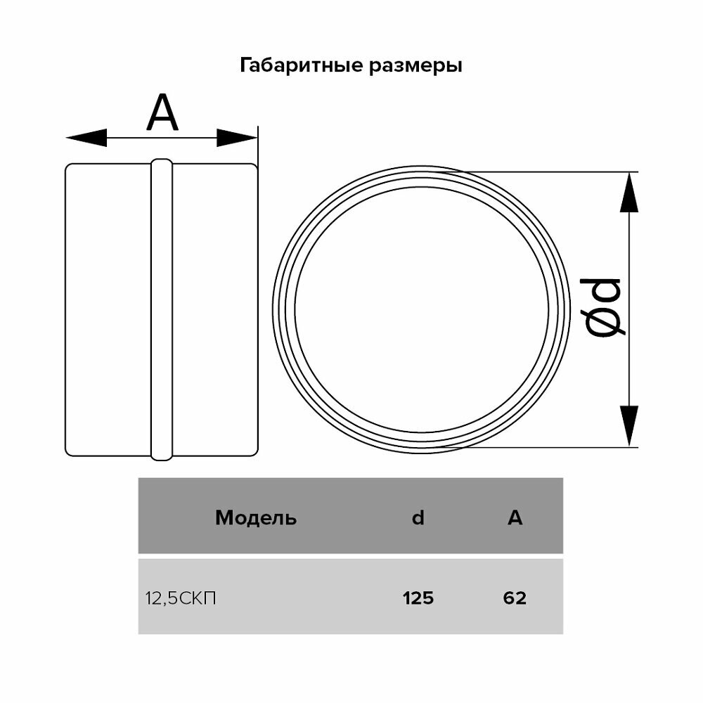 12,5СКП Соединитель круглых воздуховодов D125 ЭРА, пластик - фотография № 3