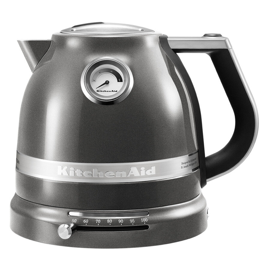 Электрочайник KitchenAid Artisan 1,5 л, серебряный медальон, 5KEK1522EMS