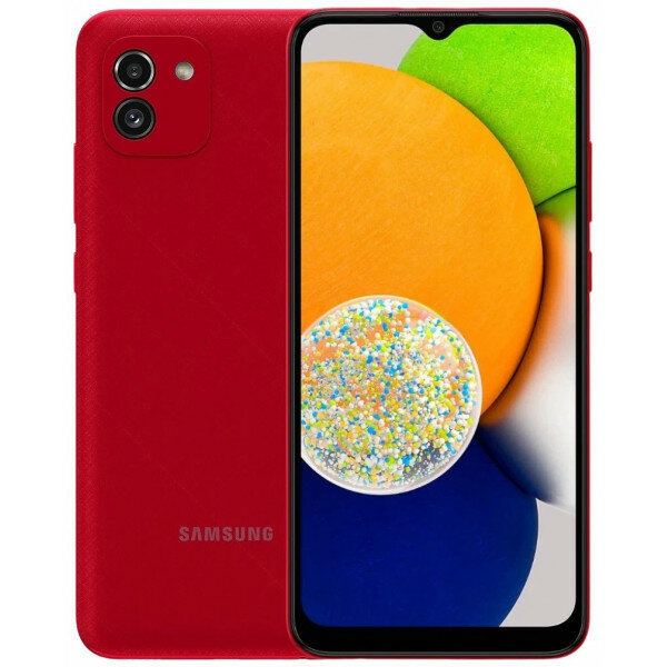 Смартфон Samsung Galaxy A03 4/128 ГБ, красный (Для других стран)