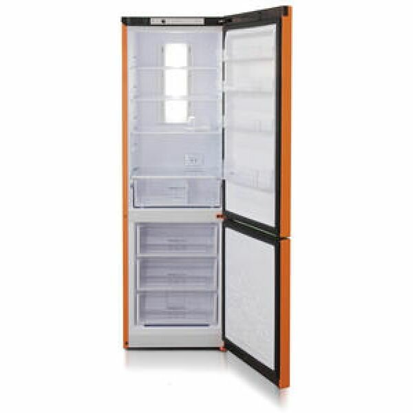 Холодильник с морозильником Бирюса T860NF оранжевый - фотография № 2