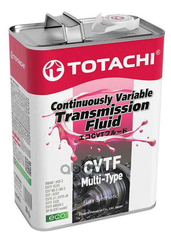 Жидкость для вариаторных коробок передач TOTACHI CVT MULTI-TYPE, 4л - фото №1