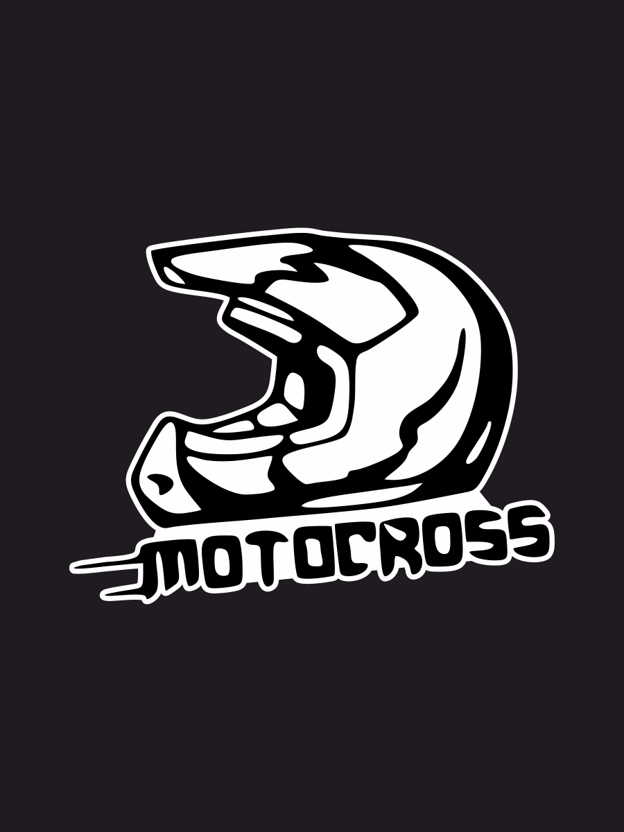 Наклейка на авто Motocross Мотокросс Мотоциклетный шлем 20x15 см.