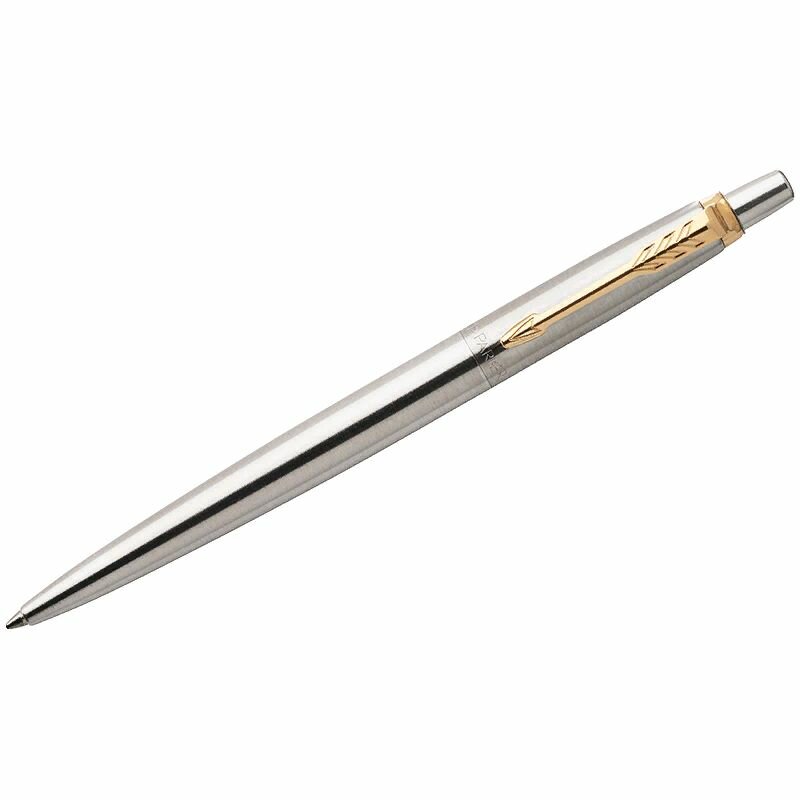 Ручка шариковая Parker &quotJotter Stainless Steel GT&quot синяя, 1,0мм, кнопочн., подар. уп.