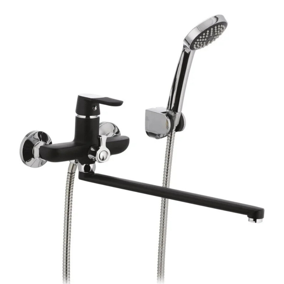 Смеситель для ванны черного цвета, латунь MIXXUS PREMIUM TIGER 006 EURO BLACK