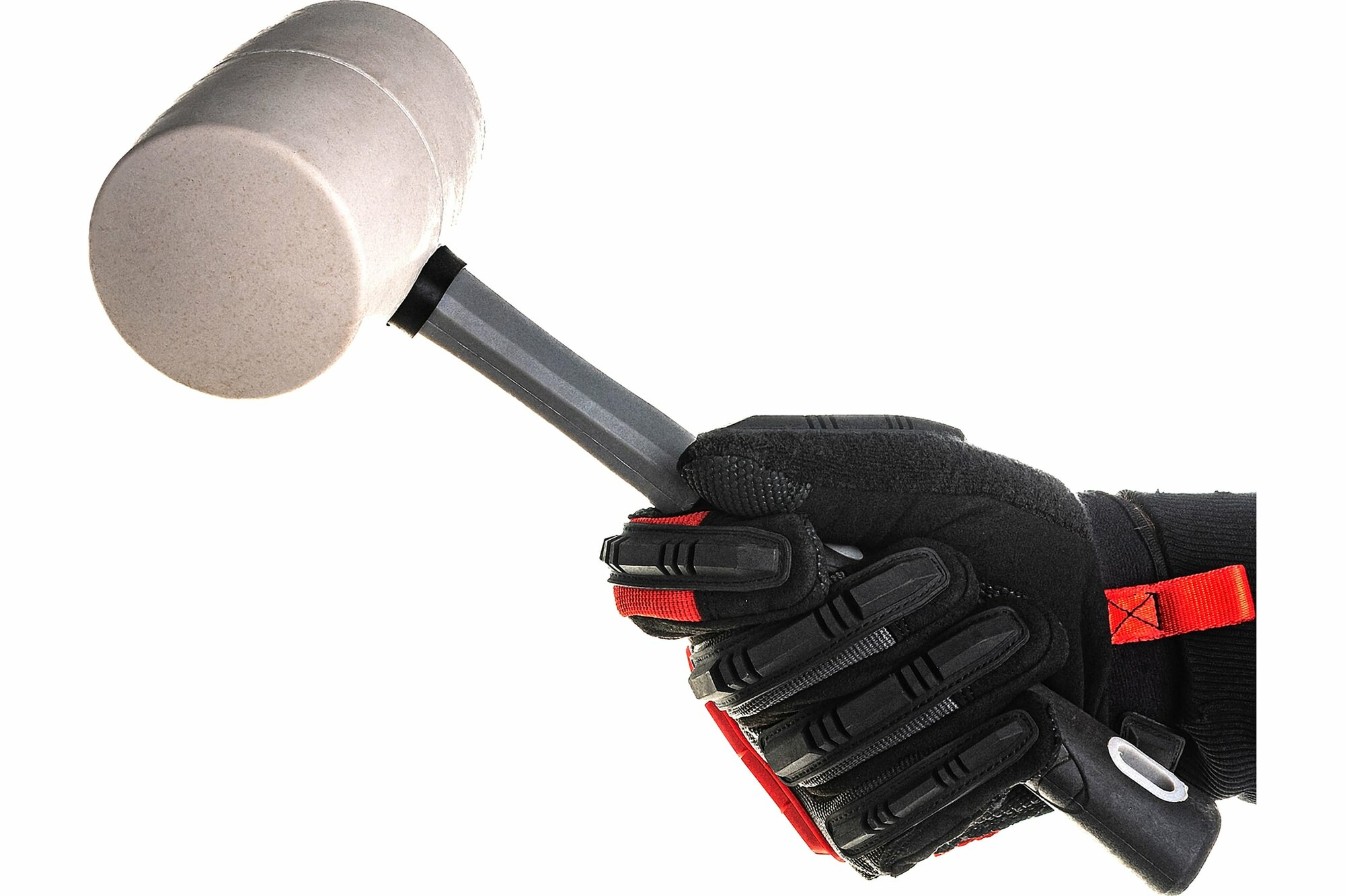 фото HARDY Молоток резиновый (киянка), 75 мм, ручка 2K, белый 2028-900075