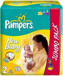 Подгузники PAMPERS New Baby-Dry, 3-6 кг, 98 шт. - Procter and Gamble