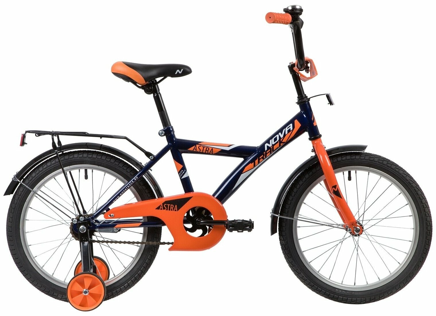 Детский велосипед Novatrack Astra 18 (2020) синий в собранном виде