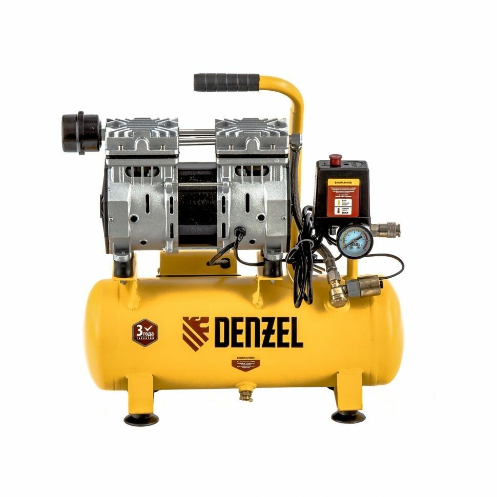 Компрессор безмасляный Denzel DLS 650/10 10 л 0.65 кВт