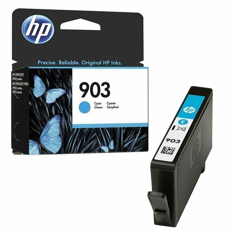 Картридж струйный HP (T6L87AE) OfficeJet 6950/6960/6970, №903, голубой, ресурс 315 стр, оригинальный