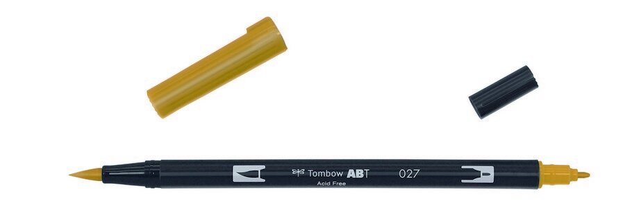 Маркер-кисть Tombow ABT Dual Brush Pen 027 охра насыщенная ABT-027
