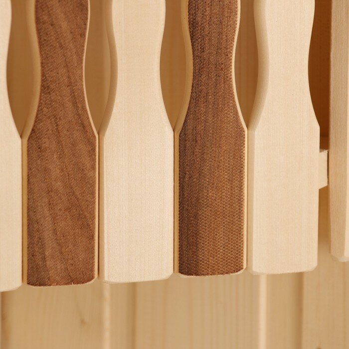 Абажур деревянный, угловой "Плоский Термо-5" 29,5х23х16 см - фотография № 3