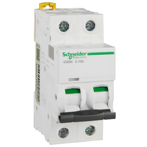 фото iC65N 2P 10А Автоматический выключатель 2-полюсный, 10А, 6кА (хар-ка C) Schneider Electric, A9F18210