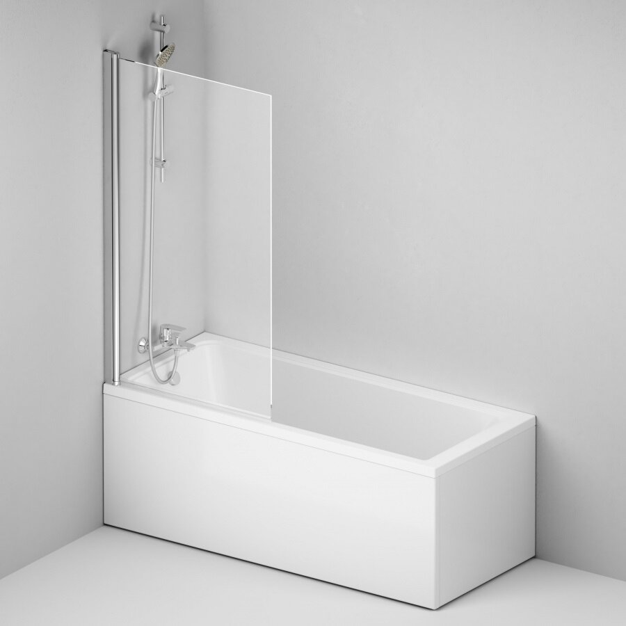 Набор: Ванна 150x70 с каркасом и шторкой, душевая система со смесителем для ванны и душа Am.Pm Gem W90ASET-150D8