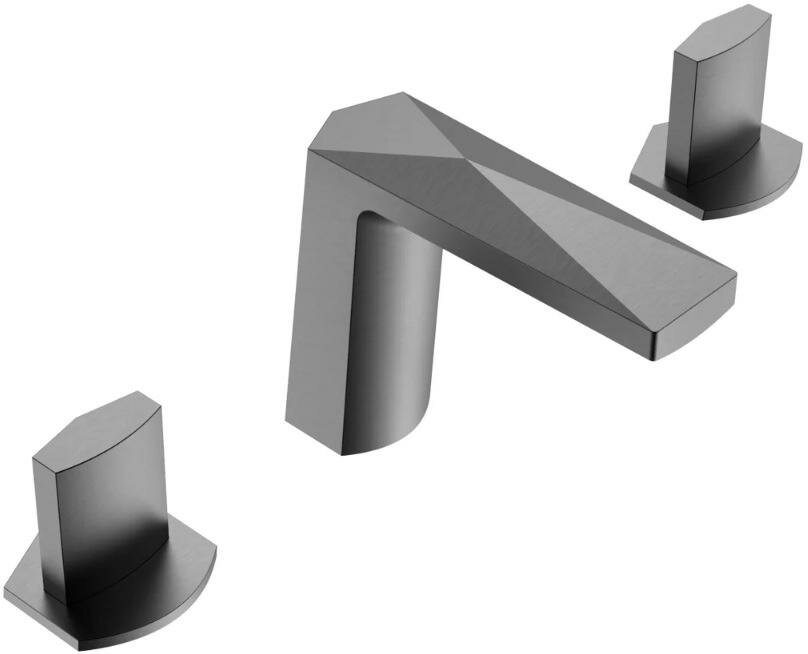 Boheme Смеситель на борт ванны Boheme Venturo 150-GM-ICE на 3 отверстия Gun Metall, ручка ICE