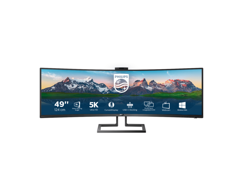  LCD 124 cm (48.8") 32:9 5120 x 1440  VA, Curved, nonGLARE, nonTOUCH, 450 cd/m?, H178/V178, 3000:1, 80M:1, 16.7M, 5ms, VGA, 2xHDMI, DP, USB-Hub, Height adj, Pivot, Tilt, Swivel, Speakers, 3Y, Black