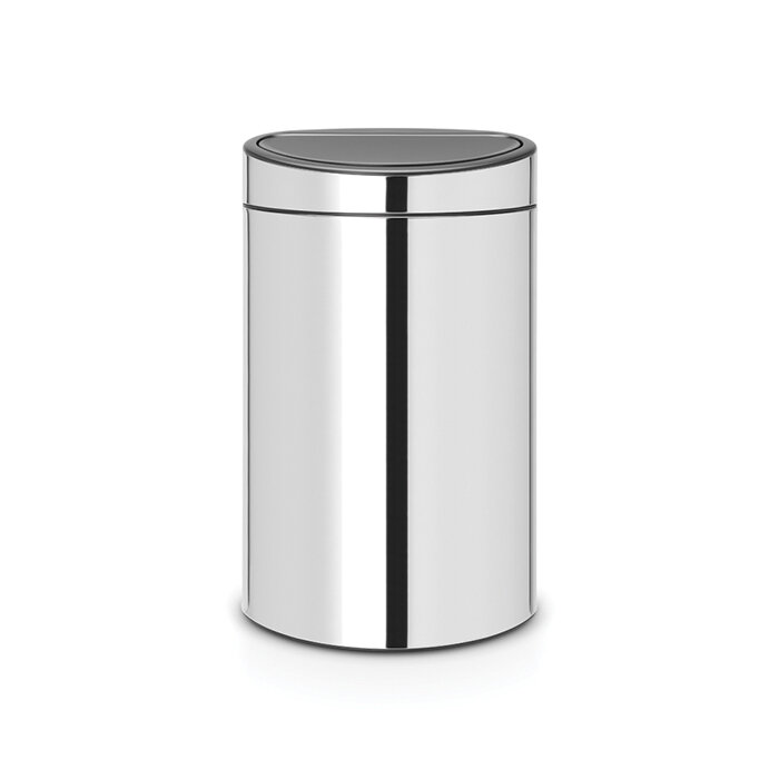 Мусорный бак Brabantia Touch Bin, 40л, полированная сталь 112881