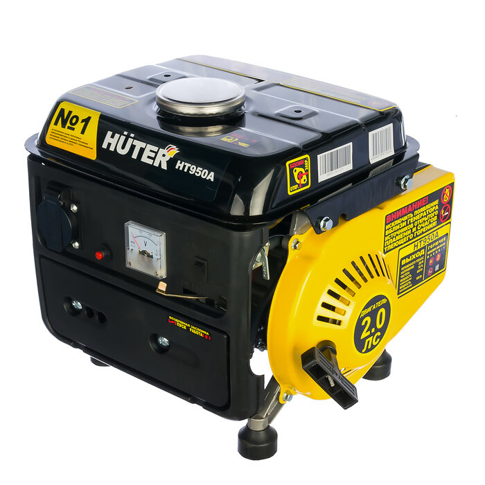 HUTER Электрогенератор Huter HT950A, бенз., 0.65/0.95 кВт, 220 В, 4.2 л