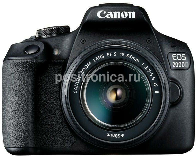 Фотоаппарат Canon EOS 2000D черный, 1 объектив (2728c002)