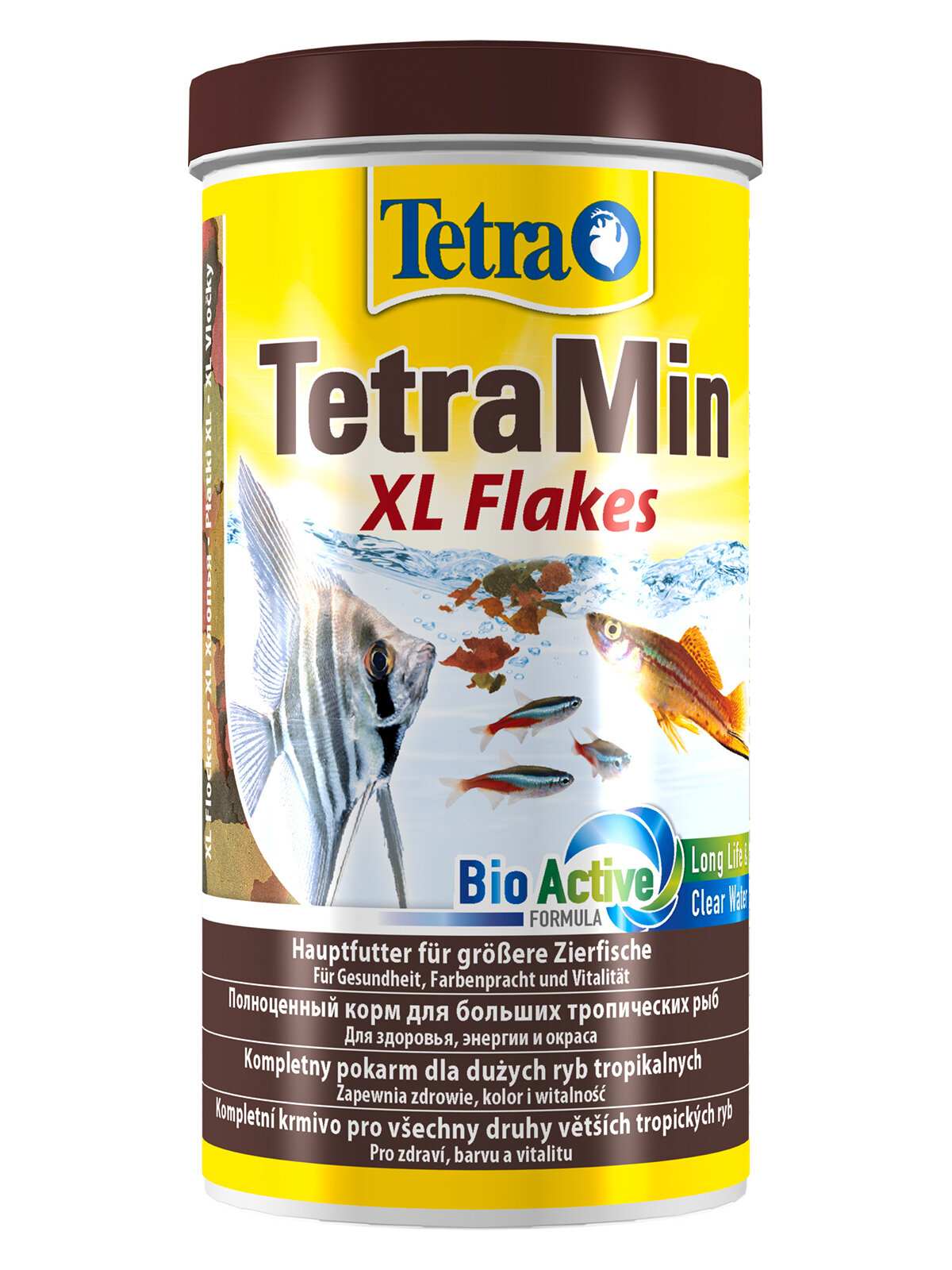 TetraMin XL корм для всех видов рыб крупные хлопья 1 л - фотография № 1