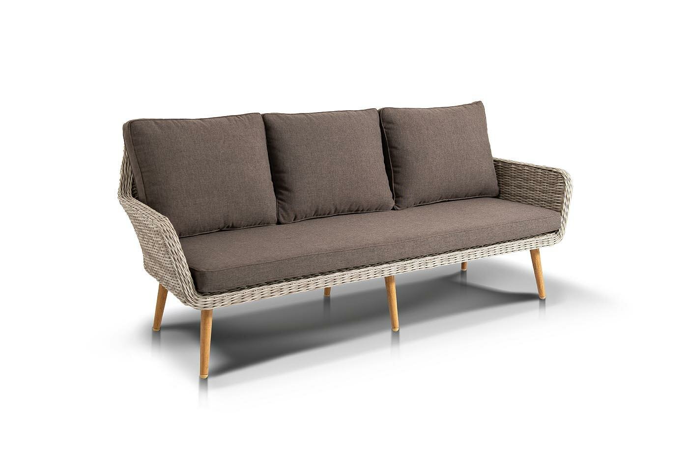 Диван 4SIS "Прованс" диван из искусственного ротанга трехместный, цвет бежевый арт. YH-SYH272W-S3 beige - фотография № 3