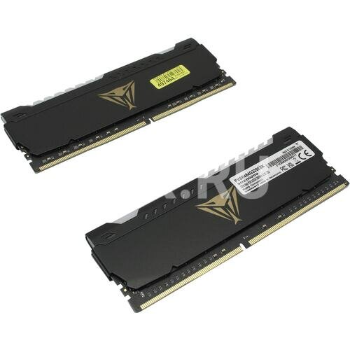 Оперативная память Patriot Memory VIPER STEEL RGB 64 ГБ (32 ГБ x 2 шт.) DDR4 3200 МГц DIMM CL18 PVSR464G320C8K
