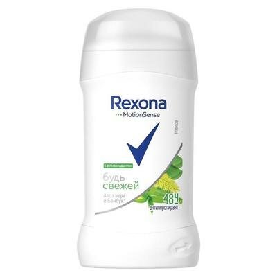 Антиперспирант Rexona MotionSense Свежесть бамбука и алоэ вера, стик, 40 г Rexona 1210069 .