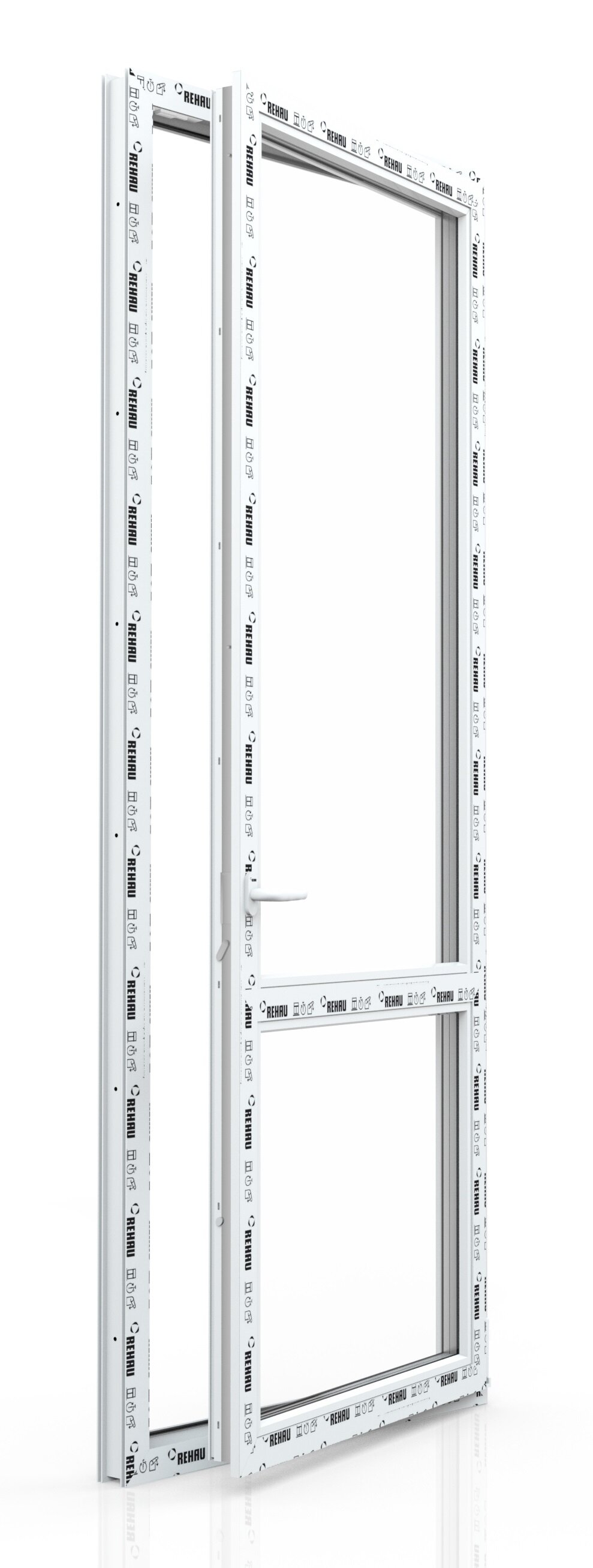 Балконная дверь REHAU BLITZ 2100х800 мм (ВхШ) правая двухкамерный стеклопакет белая