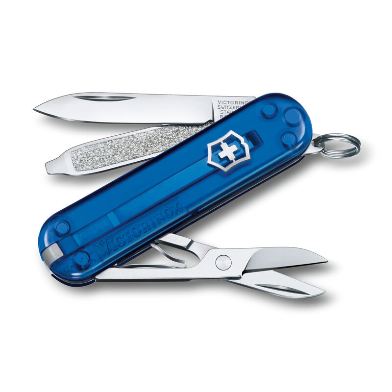 Нож-брелок Victorinox Classic SD Colors, 58 мм, 7 функций, "Deep Ocean"