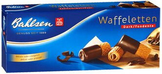 Bahlsen Вафли трубочки WAFFELETTEM DARK, BAHLSEN 100г, 4 шт.