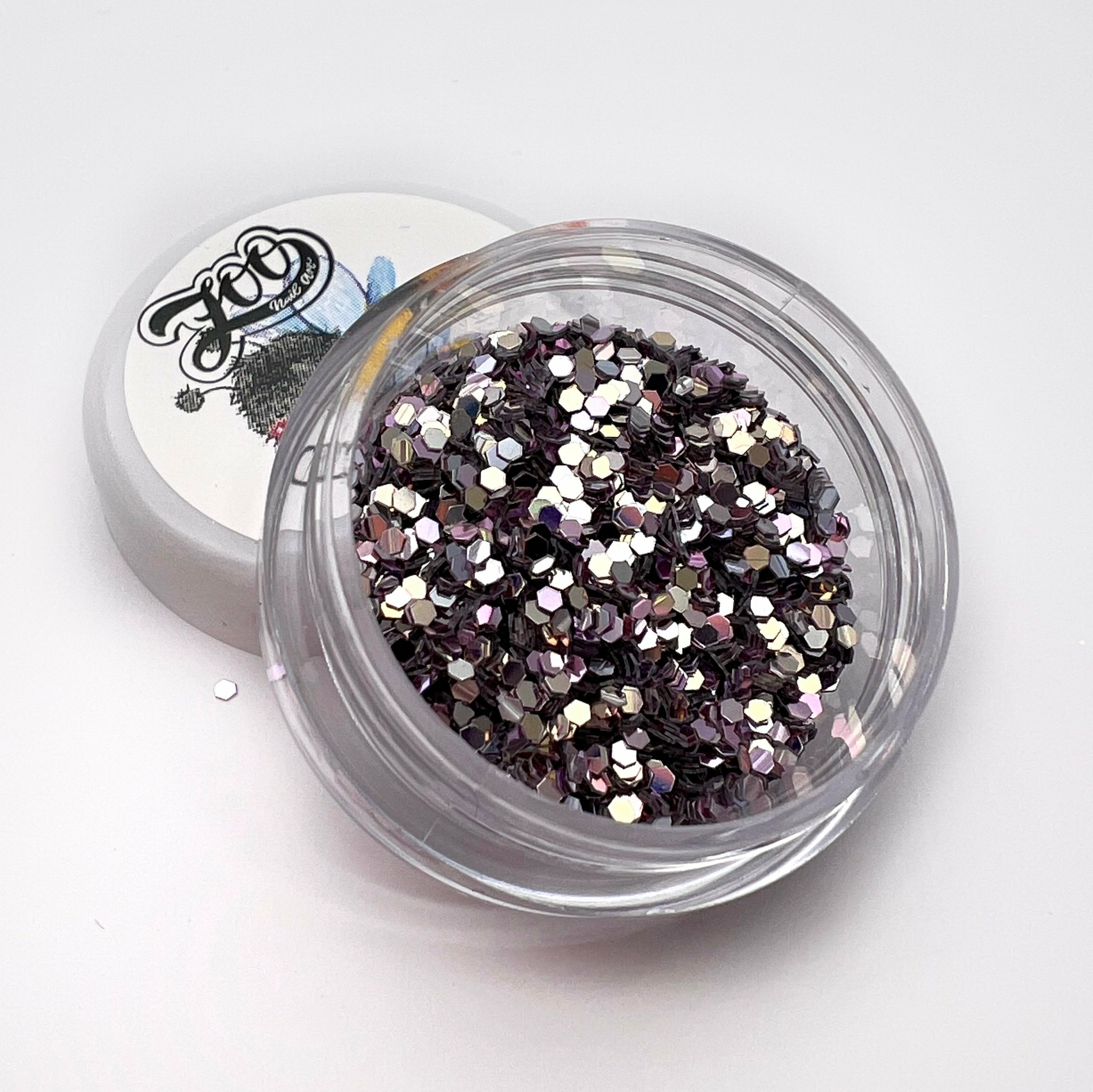 фото Zoo Nail Art 1722 Шестигранники 1 мм "Диско соты" 2 г розовый