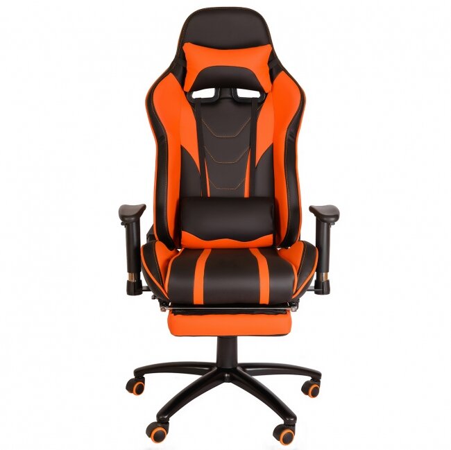 Кресло игровое MFG-6016 Меб-фф 404486, MFG-6016 black and orange (DK) - фото №2