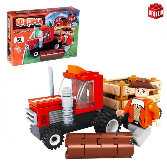 Конструктор Ферма «Лесозаготовочный грузовик», 93 детали, , 1 шт.